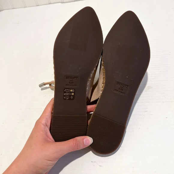 Shutz Laba Slingback Ankle Tie Classic Girly Bohemian Espadrille Flats 8.5 - Picture 6 of 8